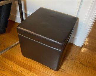 Leather Storage Ottoman