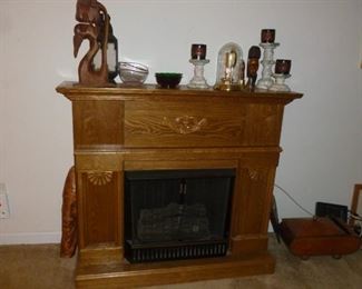 Electric fireplace & misc