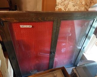 TALL OAK GUN CABINET OR DISPLAY CASE