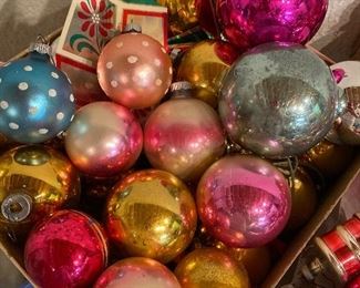 Large  Selection of Vintage Christmas Ornaments  