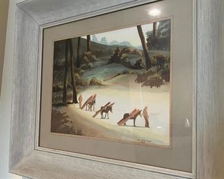 Charming Vintage Mexican Landscape painting by Norman Gaddini