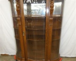 ORNATE OAK CHINA CLOSET