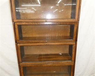 OAK 4 STACK LAWYERS BOOKCASE