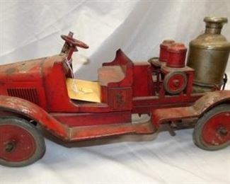 EARLY TIN BUDDYL PUMPER TRUCK