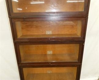 GLOBE MAH. 4 STACK LAWYERS BOOKCASE