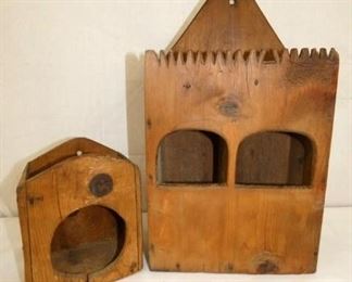 EARLY PRIM. WOODEN PEGION BOXES