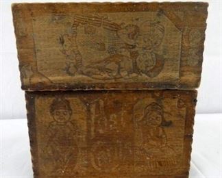 VIEW 5 CLOSEUP DETAILED WOODEN BOX