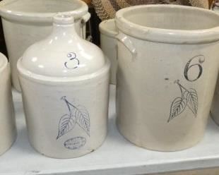GROUP PICTURE STONEWARE JUGS,CROCKS
