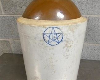5G. STONEWARE JUG W/ STAR
