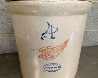 4G. RED WING JAR W/ LID