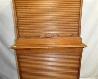 2PC. OAK FILE W/ DOUBLE TAMBERED ROLL