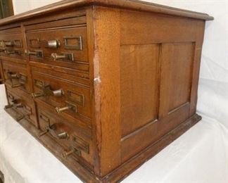 VIEW 4 SIDE OAK 6 DRAWER FILE