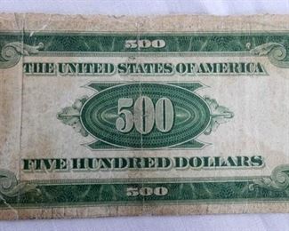 VIEW 5 1935A $500 BILL