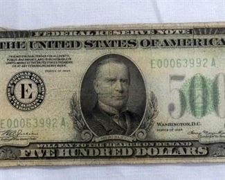 1934 $500 BILL