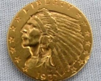 1927 $2 1/2 GOLD INDIAN