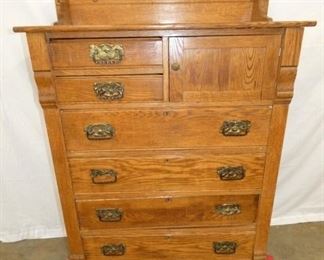OAK HIGHBOY W/ BONNET BOX