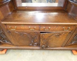 VIEW 10 W/ BEVELED MIRROR, CARVINGS