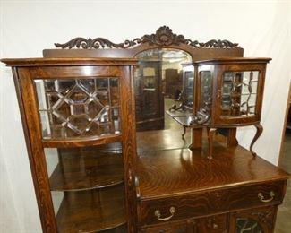 VIEW 2 CLOSEUP LEADED GLASS TOP