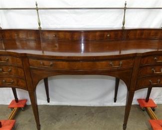 VIEW 2 CLOSEUP UNUSUAL BRASS GALARY