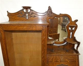 VIEW 3 W/ CARVINGS, SHAPED MIRROR