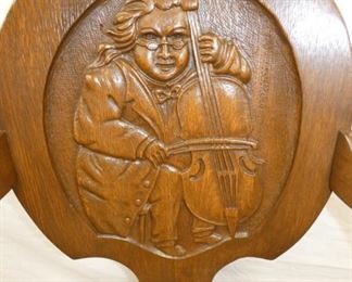 VIEW 2 CLOSEUP W/ CARVED MUSICIAN