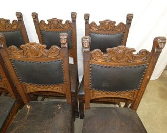 VIEW 2 CLOSEUP W/ CARVED LION HEADS