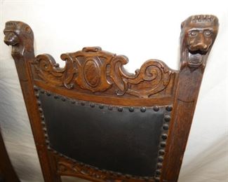 VIEW 6 CLOSEUP DETAILED CARVED HEADS