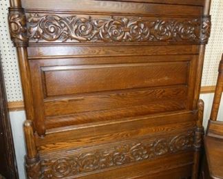 VIEW 2 MATCHING OAK HIGHBACK BED