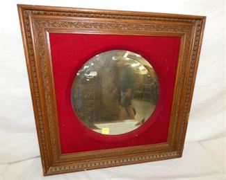 OAK FRAME BEVELED MIRROR