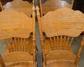 VIEW 2 CLOSEUP OAK CHAIRS