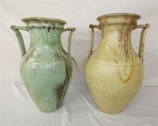 EARLY AR COLE DOUBLE HANDLE VASES