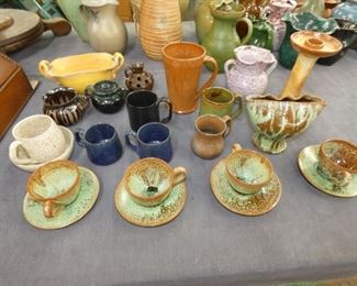 VARIOUS PIECES AR COLE POTTERY