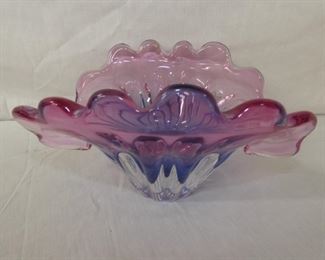 6IN ART GLASS BASKET