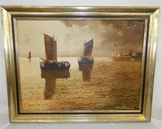 SIGNED OIL ON CANVAS 31X24