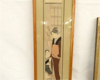 6X28 ORIENTAL PICTURE W/ CHILD