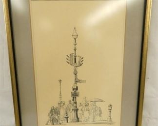 1967 10X16 SIGNED PEN/INK PICTURE