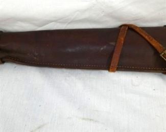 LEATHER GUN SADDLE HOLSTER