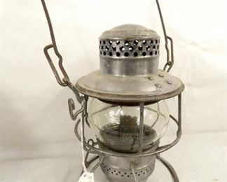 N&W RR LANTERN ETCHED GLOBE