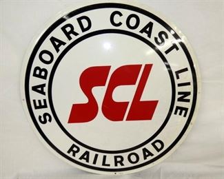24IN 1967 SEABOARD COAST LINE RR SIGN