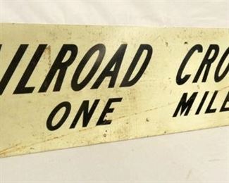VIEW 4 RR CROSSING ONE MILE SIGN