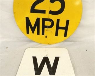 W. 25MPH SIGNS 12IN, 18IN
