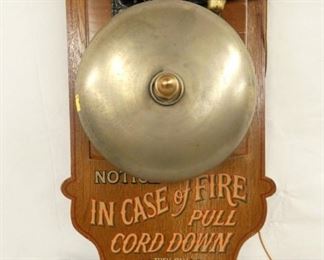 IN CASE OF FIRE BRASS BELL