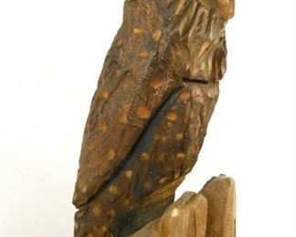 VIEW 3 SIDE VIEW CARVED OWL
