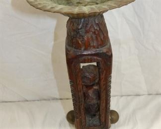 VIEW 3 CLOSEUP HANDCARVED STAND