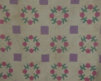 VIEW 2 CLOSEUP HANDMADE QUILT