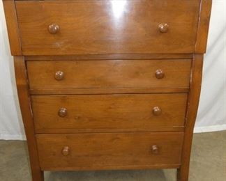 4 DRAWER WALNUT CHEST