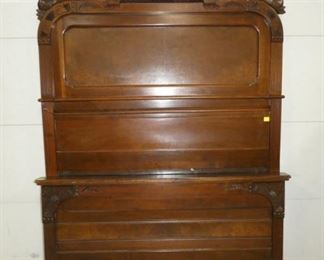 WALNUT 3PC. VICTORIAN BED SUITE