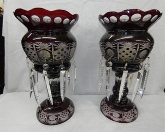 ORNATE 14IN CUT TO CLEAR VASES