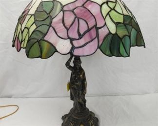 STAINED GLASS PARLOR LAMP