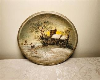 Painted treenware bowl